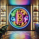 'Crypto-Abstract Neon' - letreiro de néon LED