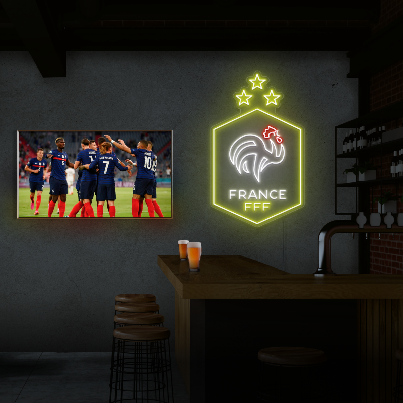 Sticker et autocollant Logo Equipe de France FFF 2 étoiles