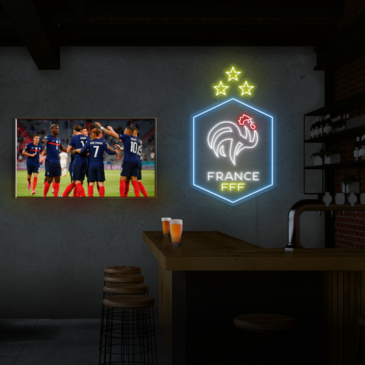 'BLASON 3 STARS' - LED neon sign