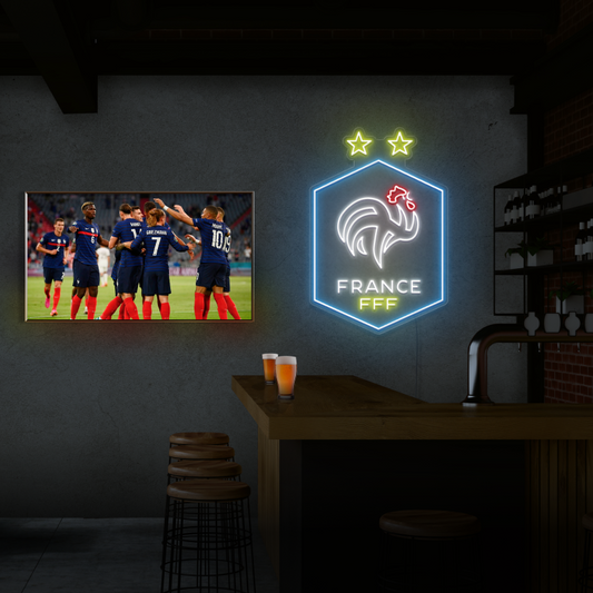 'BLASON 2 STARS' - LED neon sign