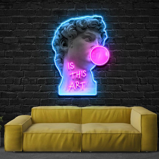 “¿ES ESTE ARTE?” - Letrero de neón LED