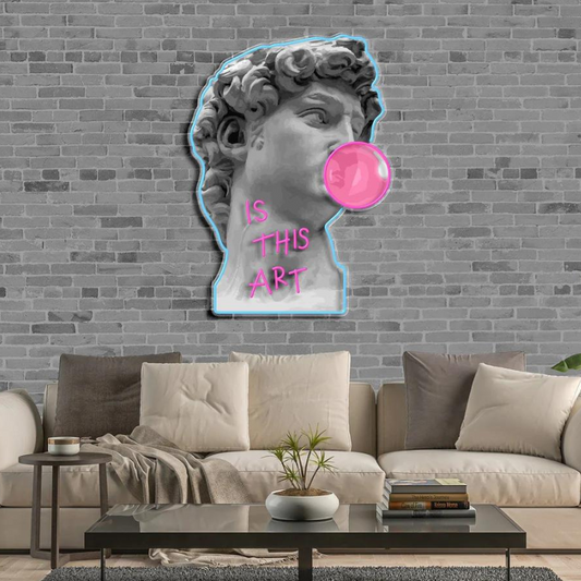 “¿ES ESTE ARTE?” - Letrero de neón LED