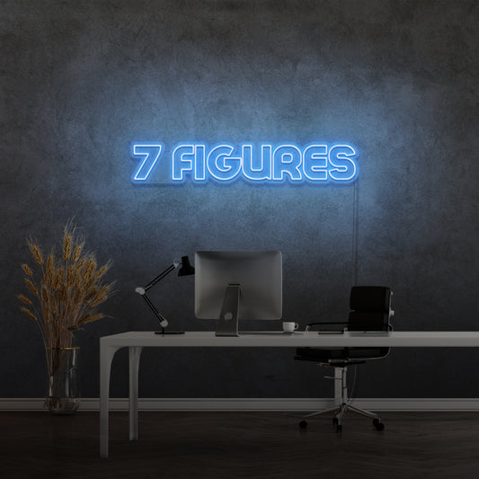 '7 FIGURES' - signe en néon LED