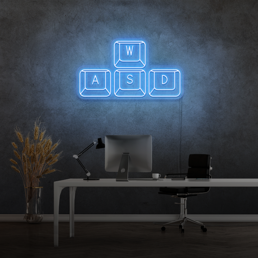 "Teclado" - letreiro de néon LED