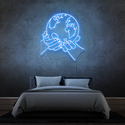 'EARTH' de Margot - letreiro de néon LED