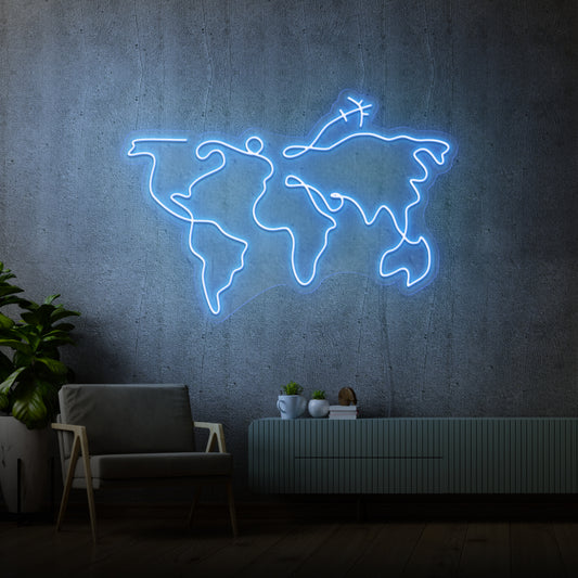 'PLANISFERA' de Margot - Letrero de neón LED