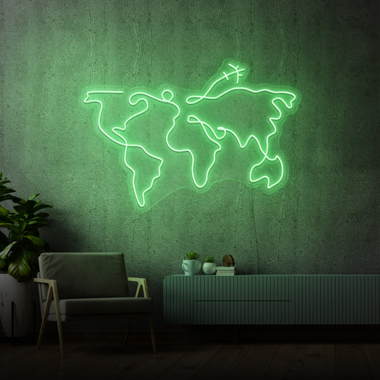 'PLANISFERA' de Margot - Letrero de neón LED