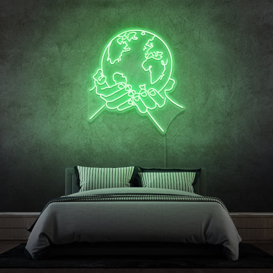 'EARTH' de Margot - letreiro de néon LED