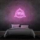 Néon LED "Œil d'Horus" – Symbole de protection égyptien