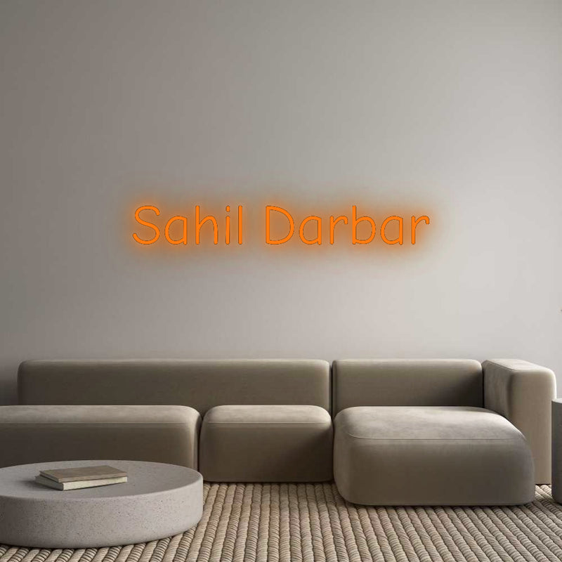 Personalized neon new Sahil Darbar