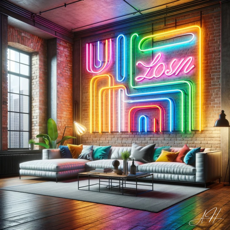 'Neón urbano contemporáneo' - letrero de neón LED