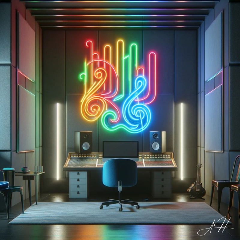 'Néon Harmonique' - signe en néon LED
