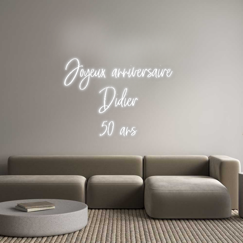 Neon personnalisé new Joyeux annive...