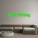 Neon personnalisé new Green Monkey