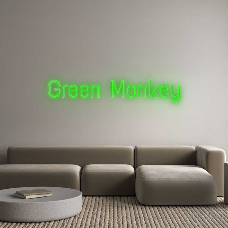 Neon personnalisé new Green Monkey
