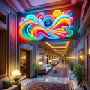 'Ola abstracta' - Letrero de neón LED