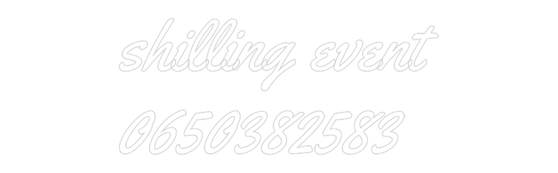 Neon personnalisé new shilling even...