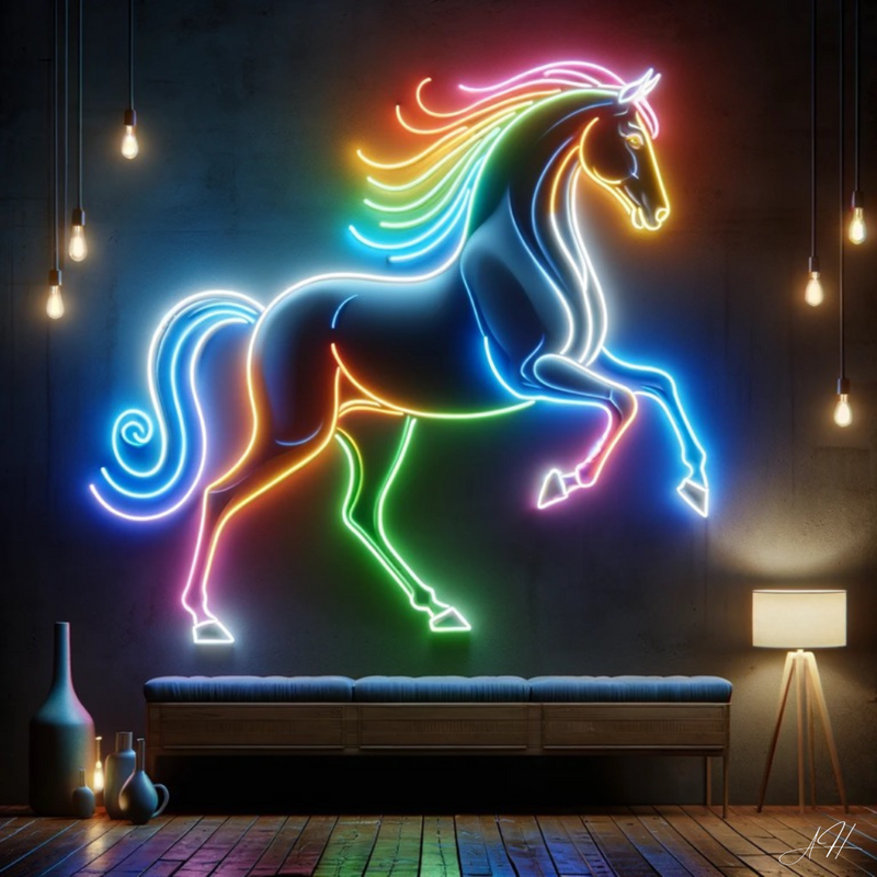 'Wild Horse Neon' - Insegna al neon a LED