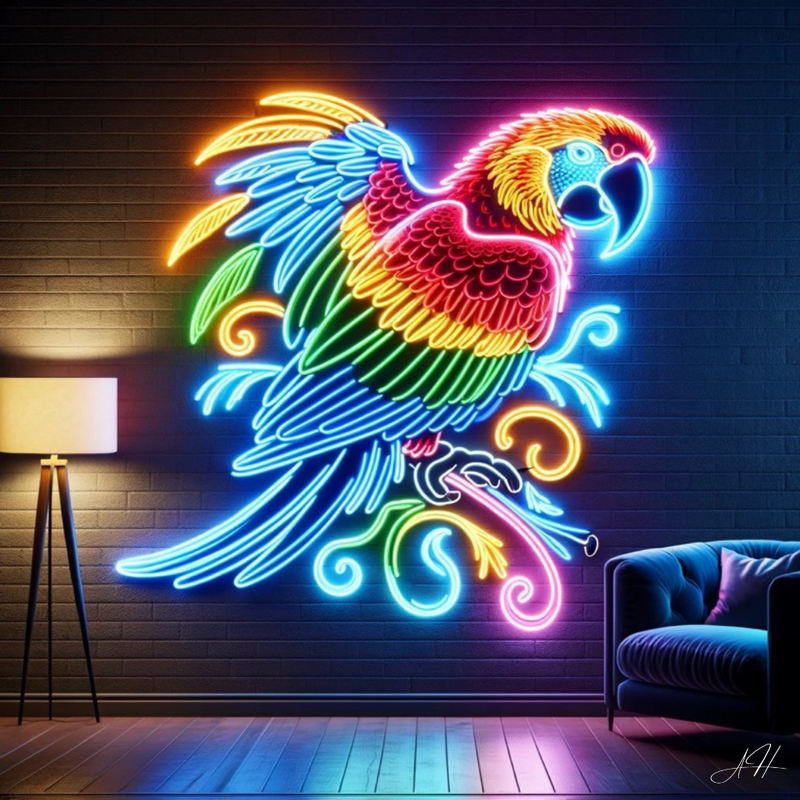 'Glowing Tropical Neon' - LED neon sign