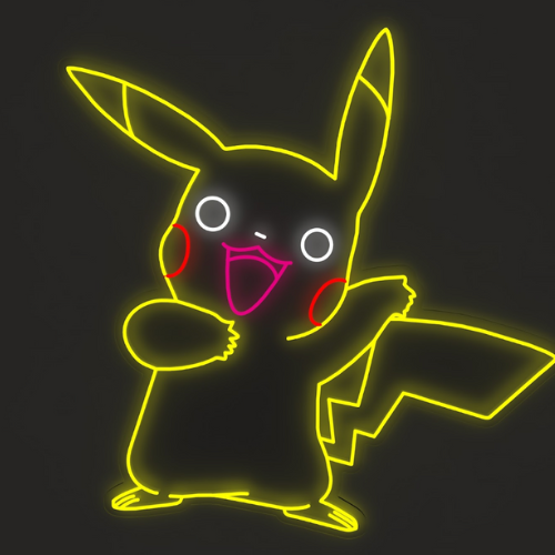 'Pikachu Pokemon' - signe en néon LED