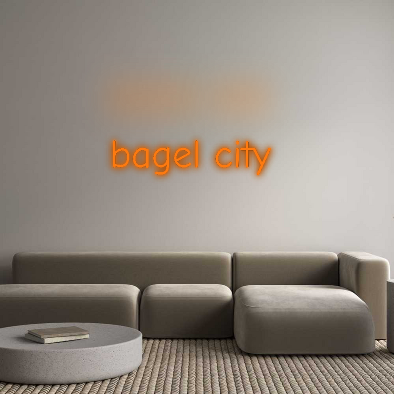 Neon personnalisé new bagel city