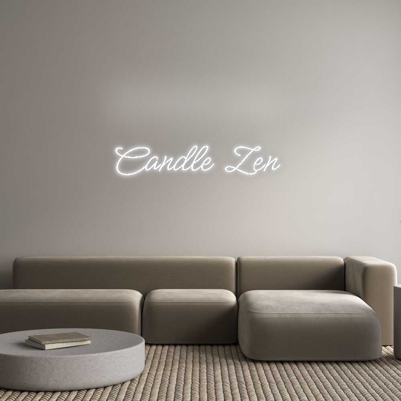 Neon personalized new Candle Zen