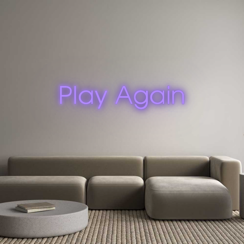 Neon personnalisé new Play Again