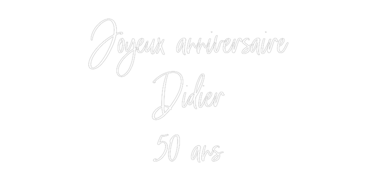 Neon personnalisé new Joyeux annive...