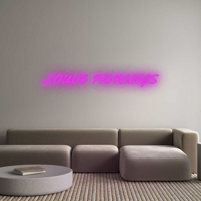 Personalized neon new LOUVE PIERCINGS