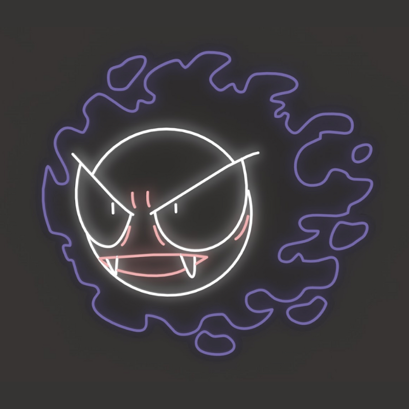 'Fantominus Pokemon' - signe en néon LED