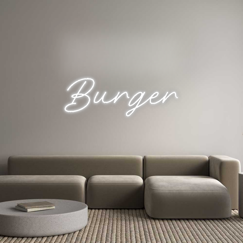 Personalized neon new Burger