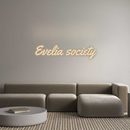 Neon personnalisé new Evelia society