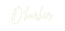 Neon personalizzato: O'barber