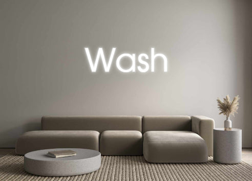 Neon personalizado: lavagem