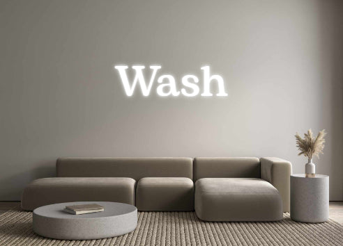 Neon personalizzato: lavare