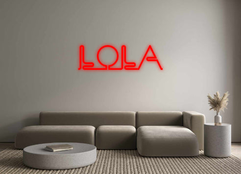Versión francesa de neón personalizada Lola