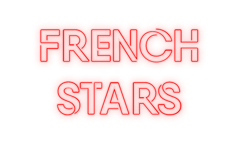 Versión francesa de neón personalizada en francés
Estrellas