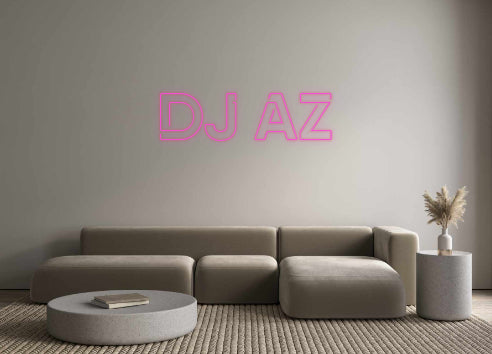 Versión francesa de neón personalizada DJ AZ