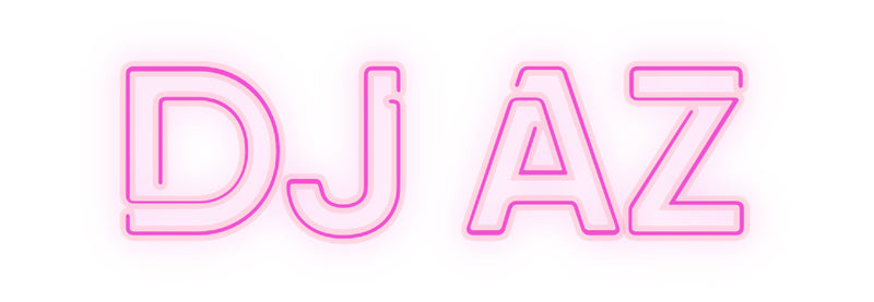Versión francesa de neón personalizada DJ AZ