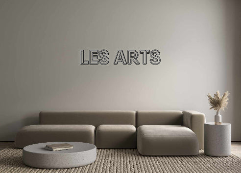 Versión francesa de neón personalizada Les arts