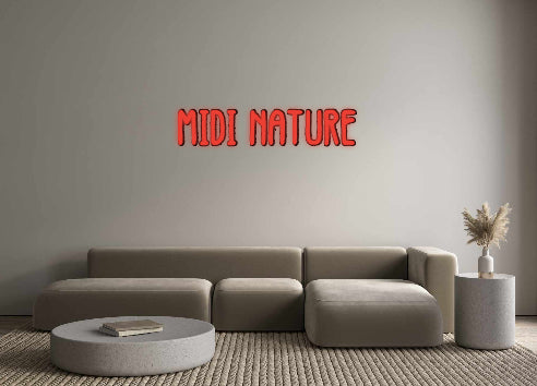 Versión francesa de neón personalizada Midi Nature