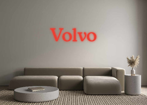 Versión francesa de neón personalizada Volvo