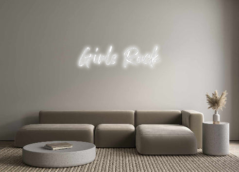 Custom Neon French Version Girls Rock