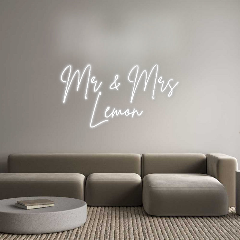 Custom Neon French Version Mr & Mrs
Lem...