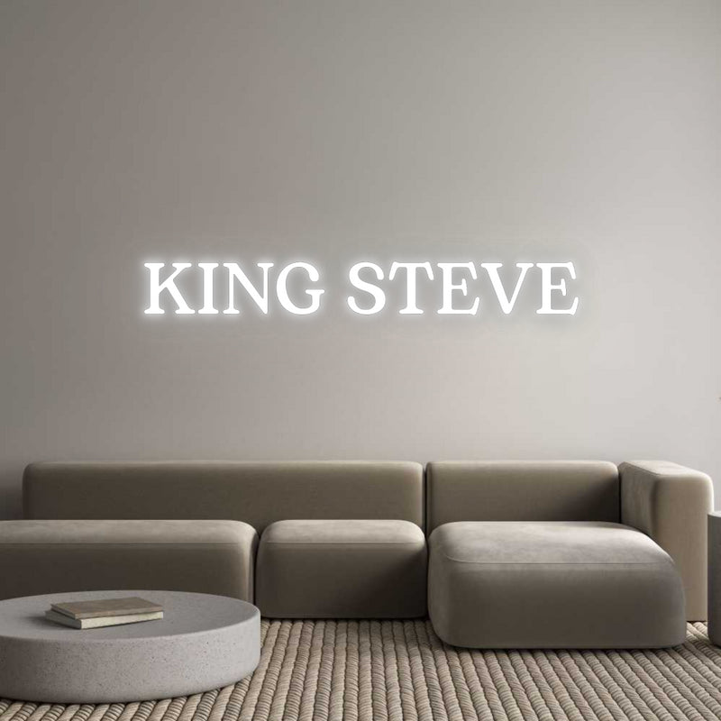 Custom Neon French Version KING STEVE