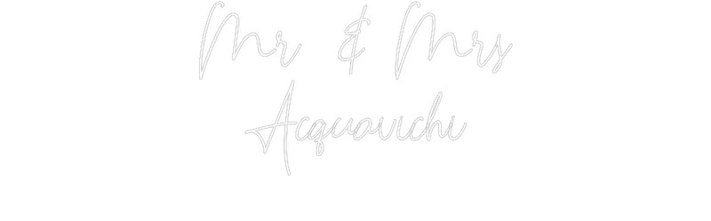 Custom Neon French Version Mr & Mrs
Acq...