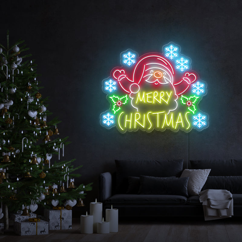 „Frohe Weihnachten“ – LED-Neonschild