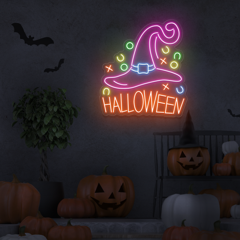 'Halloween hat' - LED neon sign