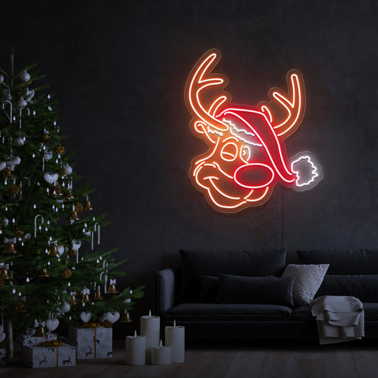 "Piccola renna di Natale" - Insegna al neon LED