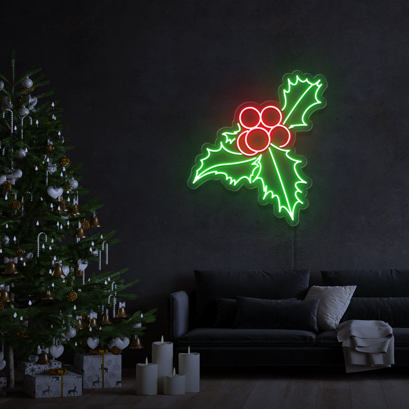 "Houe de Noël" - Signe en néon LED